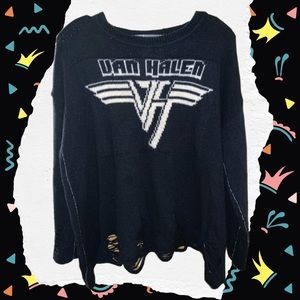Van Halen Distressed Knit Sweater